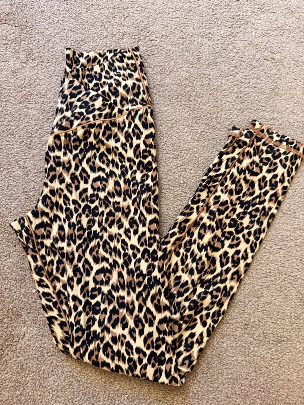 aerie Leopard Print Crossover High-Waist Leggings